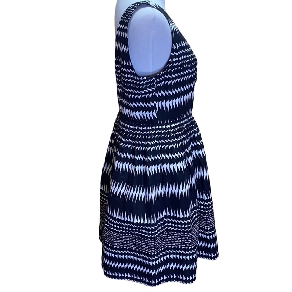 J. Crew Collection Black & White Wrap Fit & Flare Dress New with tags Size 6 - Picture 6 of 10